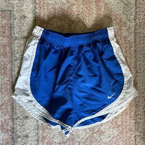 Nike Women's Blue and White Athletic running Shorts - size XS
